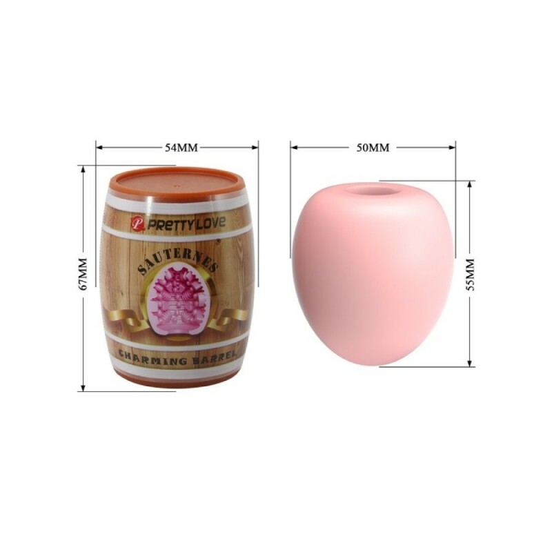 Мастурбатор Pretty Love Sauternes у вигляді діжки, рожевий, 5.5 х 5 см - Зображення 8