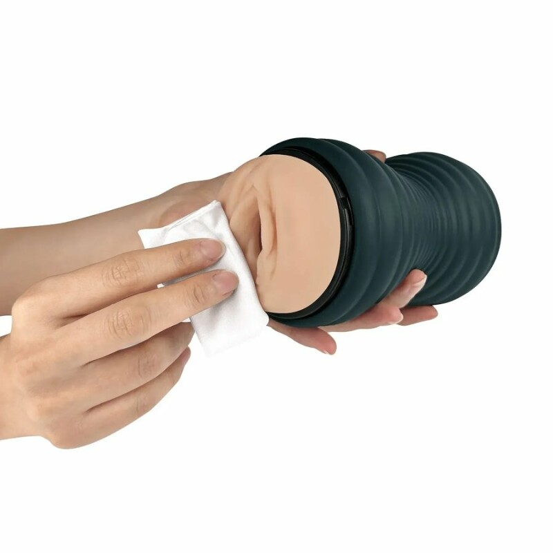 Мастурбатор вагіна Adrien Lastic Siltex Ultra з кібершкіри, бежевий, 19 х 3.5 см - Изображение 8