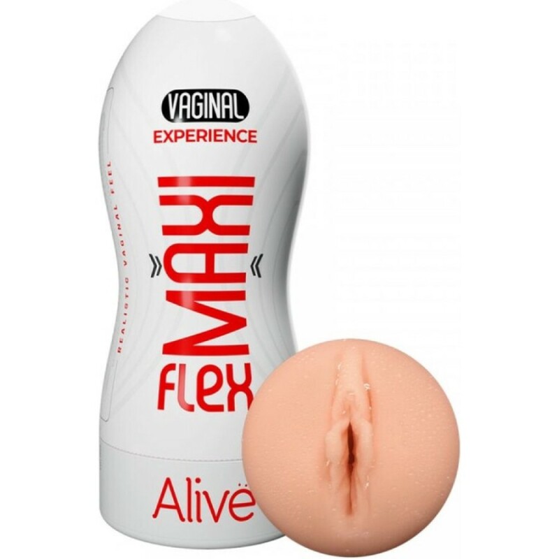 Мастурбатор вагiна Adrien Lastic Maxi Flex, бежевий, 19 x 7,8 см