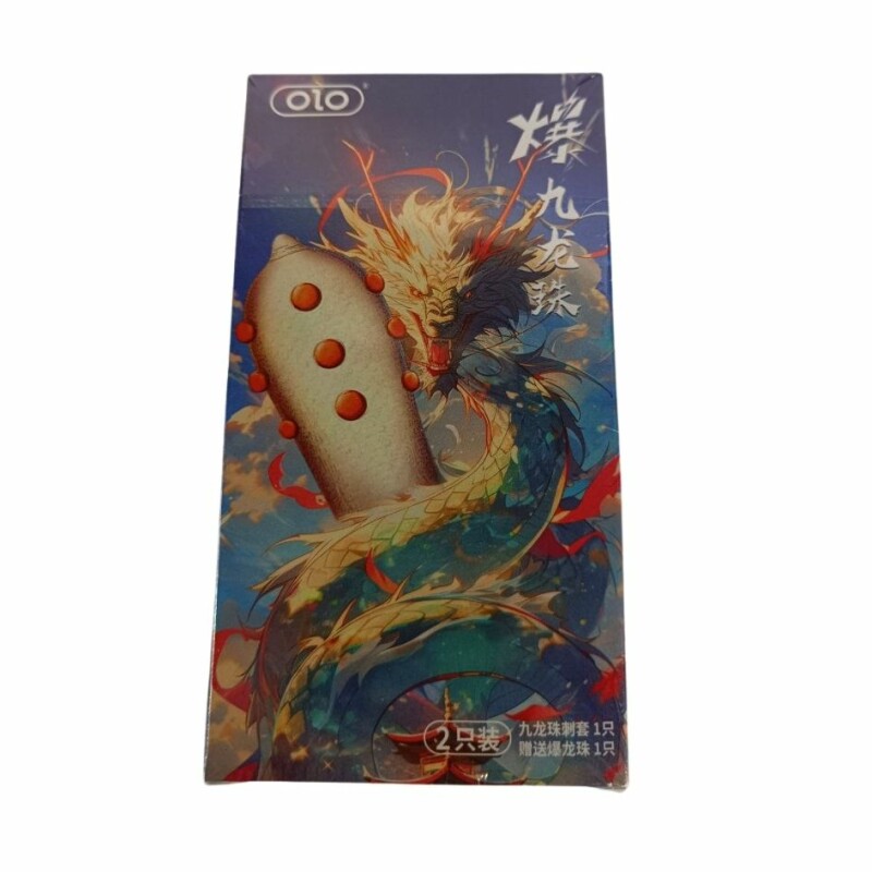 Презерватив з вусиками OLO Nine Dragon з кулькою, 1 шт