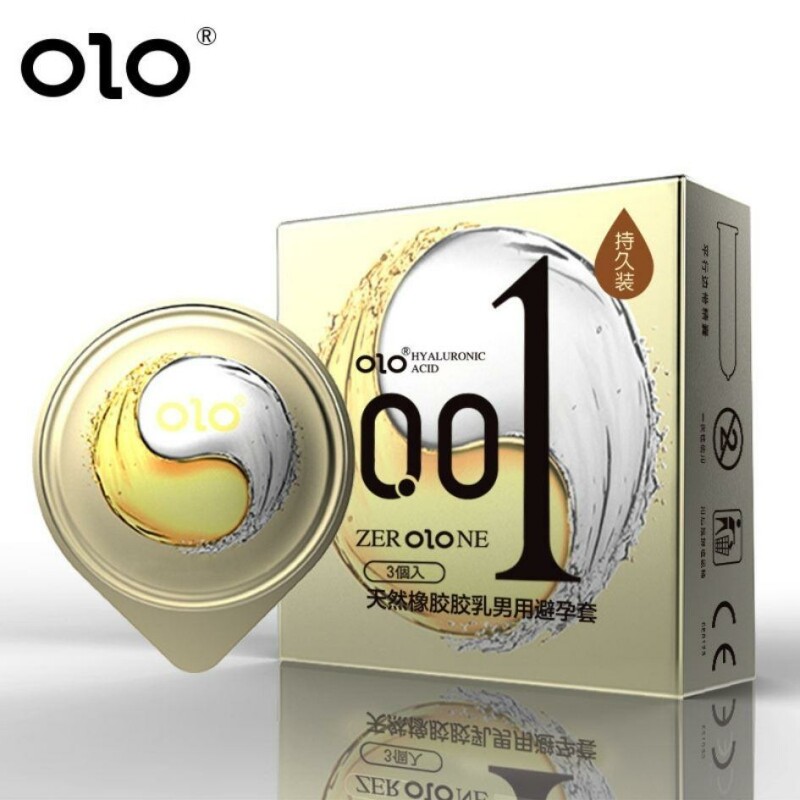 Презервативи ультра тонкі OLO Ice & Fire з ефектом холод-тепло, 3шт/уп - Зображення 3
