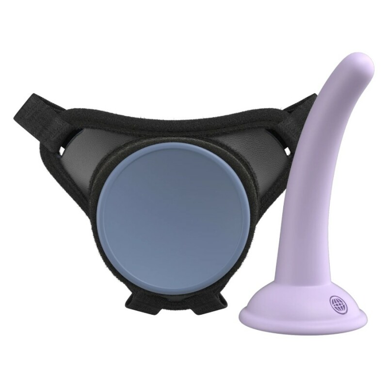 Страпон Pipedream Body Dock Se чорно-фіолетовий, 15 х 2.4 см - Зображення 1