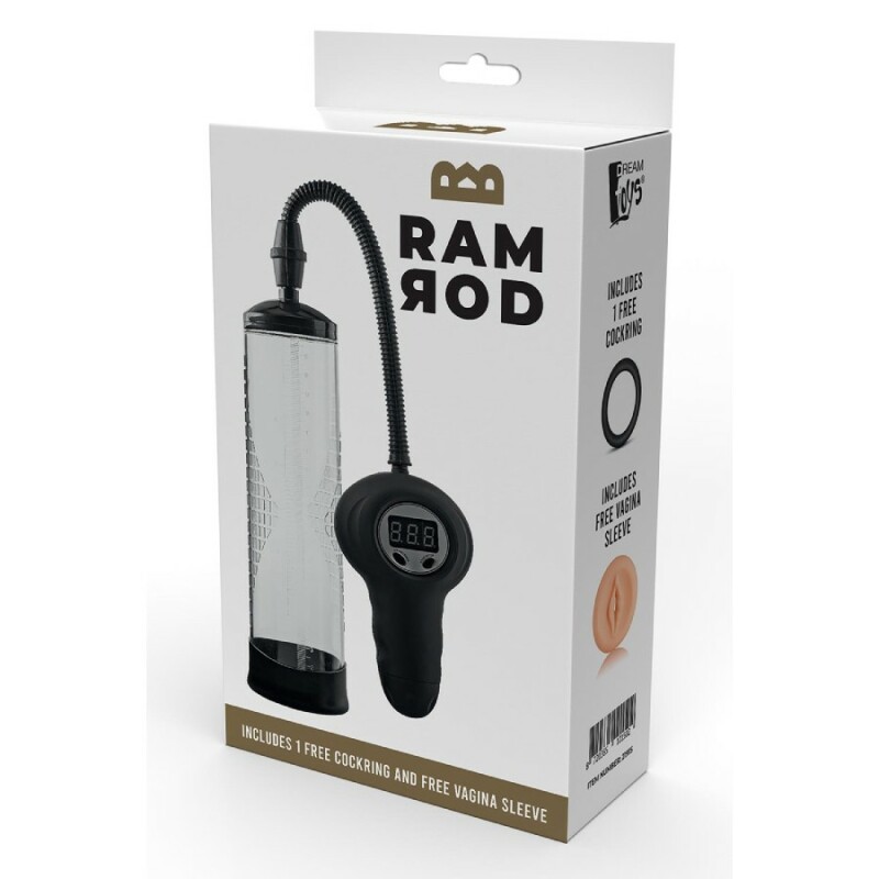 Помпа вакуумна автоматична Dreamtoys Ramrod з манометром, прозора, 20 х 5.9 см - Изображение 1