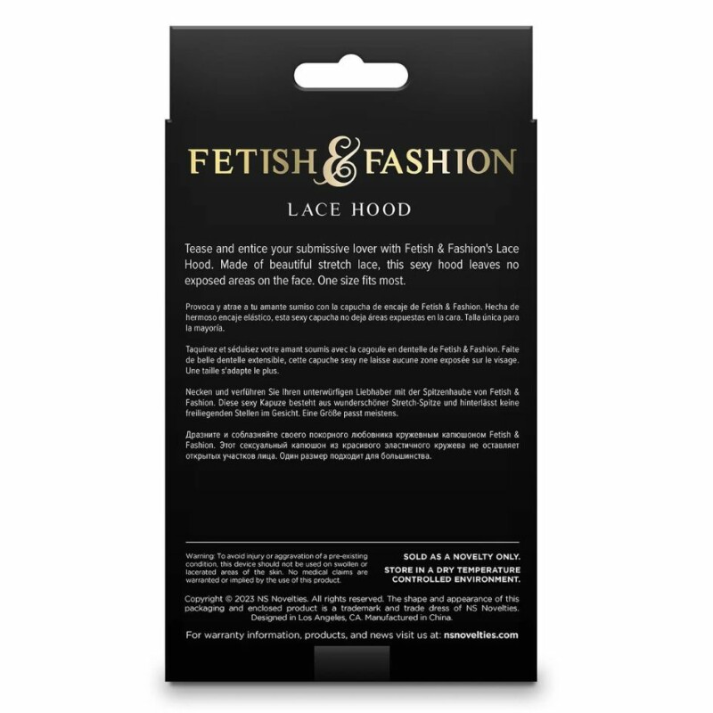 Маска на все обличчя мереживна NS Novelties Fetish &amp; Fashion Lace Hood чорна, OS - Зображення 2