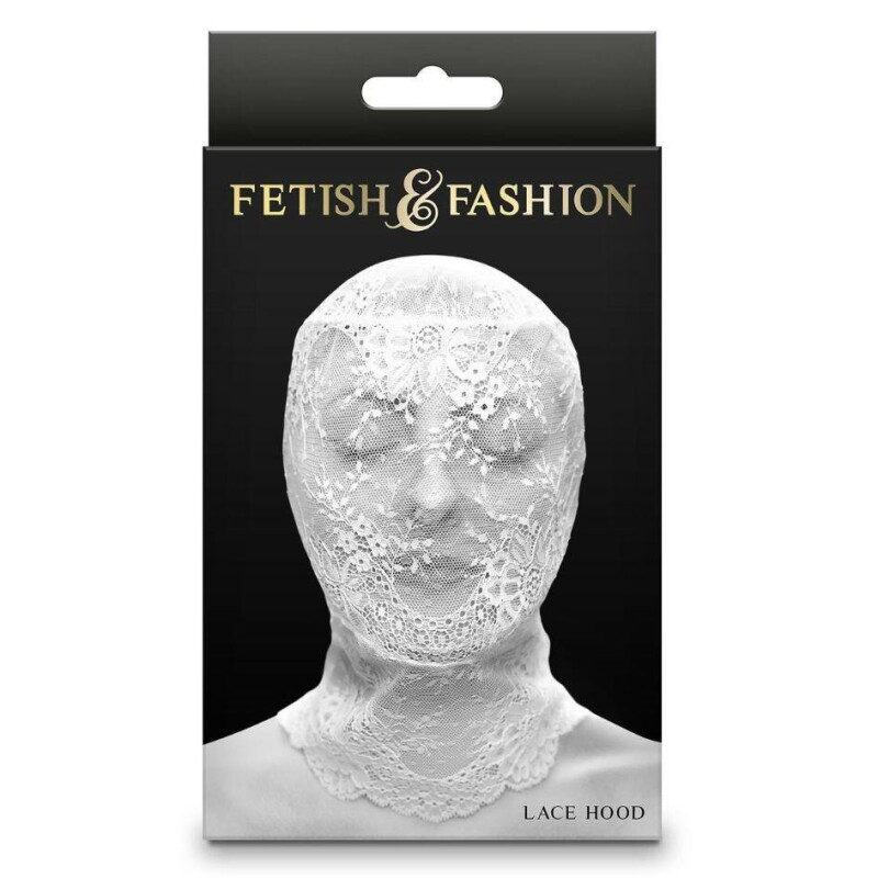 Маска на все обличчя мереживна NS Novelties Fetish & Fashion Lace Hood біла, OS - Зображення 1