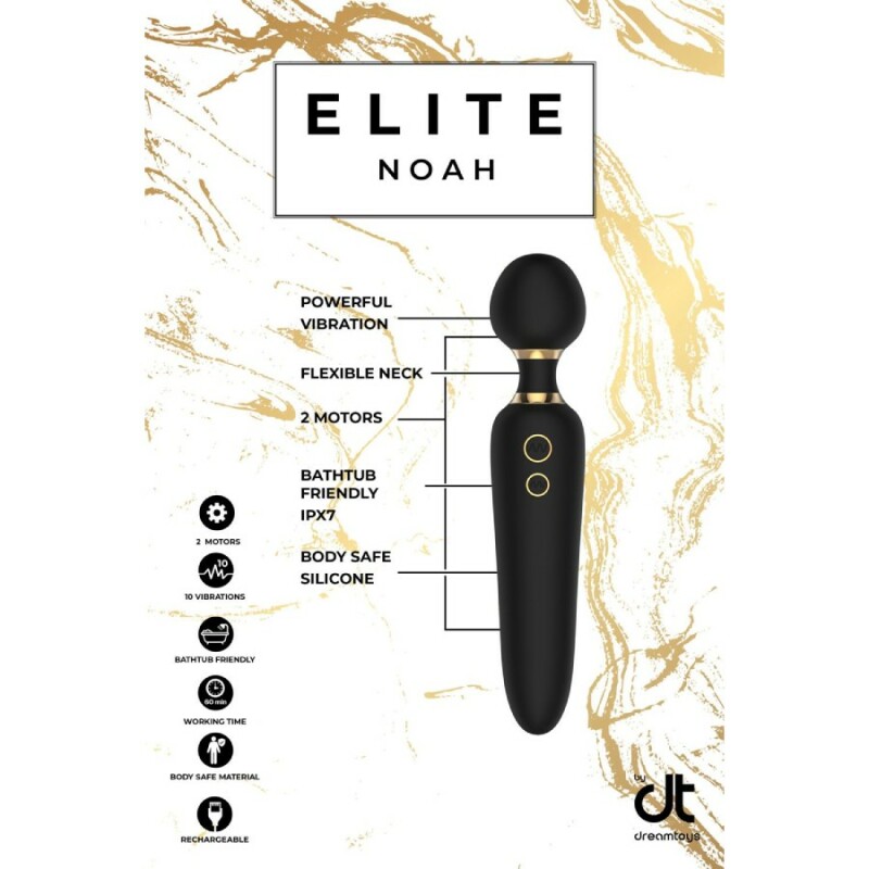 Вібратор-мікрофон Dreamtoys Noah двосторонній, чорний, 23 х 4.5 см - Зображення 5