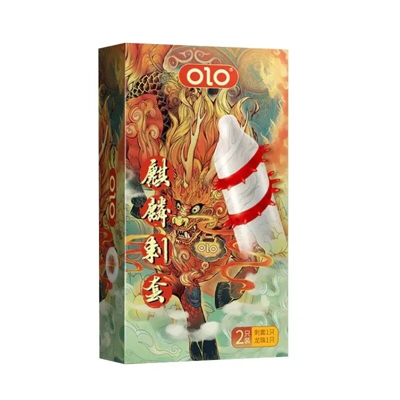 Презерватив OLO Genbu Dragon з вусиками та кулькою, 1 шт - Зображення 6
