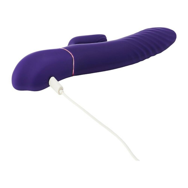 Вібратор-кролик для клітора Dreamtoys Thrustmachine з підігрівом, фіолетовий, 22 х 3.3 - Зображення 9