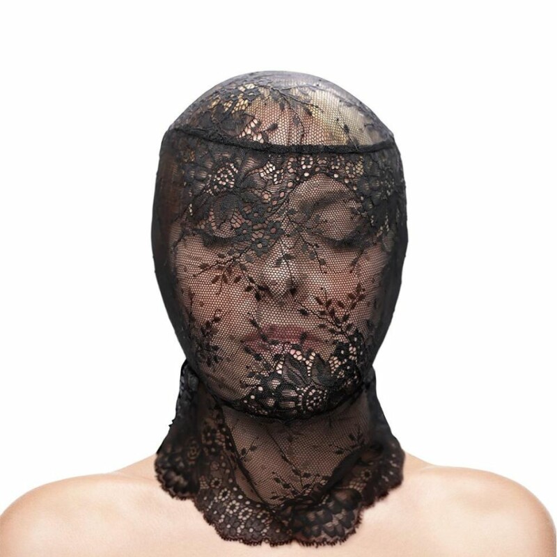 Маска на все обличчя мереживна NS Novelties Fetish &amp; Fashion Lace Hood чорна, OS