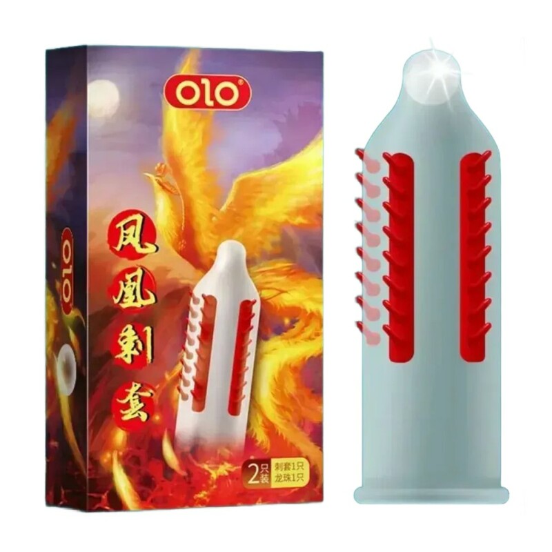 Презерватив з вусиками OLO Phoenix Spiny з кулькою, 1 шт - Изображение 8