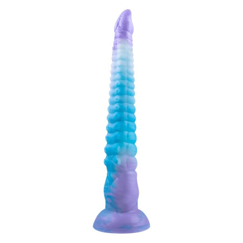 Фалоімітатор на присосці NMC Monster Dildo світиться в темряві, різнокольоровий, 31.2 х 4 см