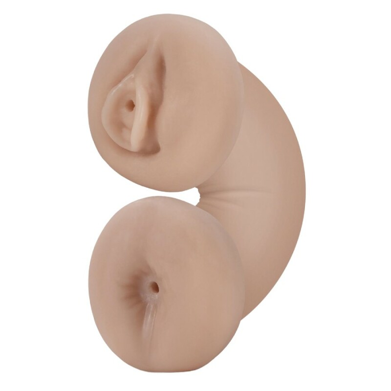 Мастурбатор Blush Tasha вагіна та анус, бежевий, 13.3 х 7 см