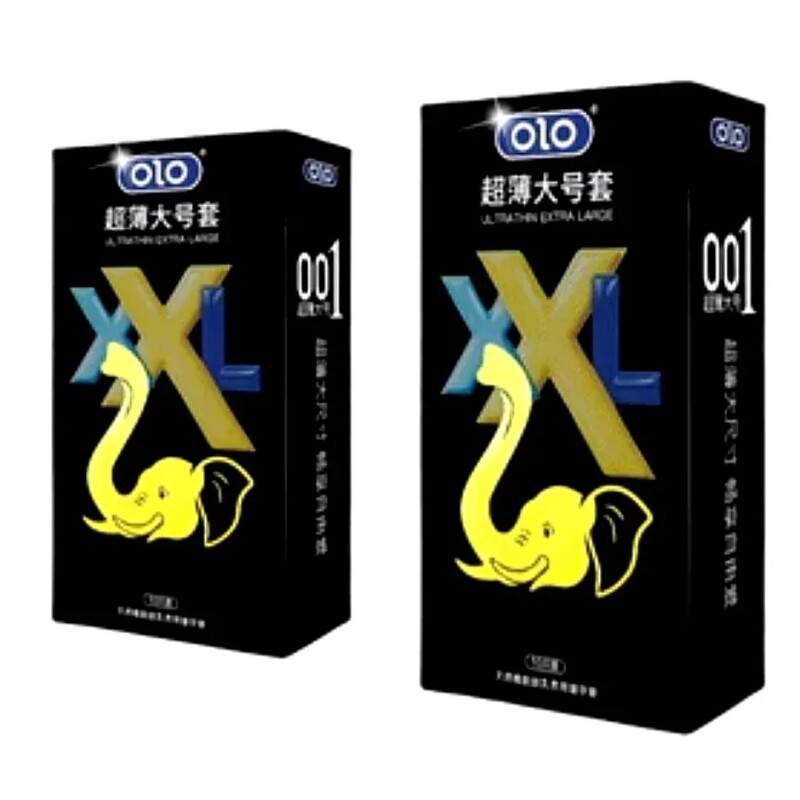 Презервативи ультра тонкі OLO з гіалороновою кислотою XXL, 10шт/уп