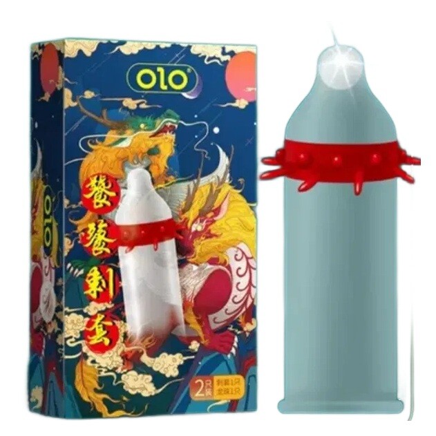 Презерватив OLO Kirin Dragon з вусиками, з кулькою, 1 шт - Изображение 4