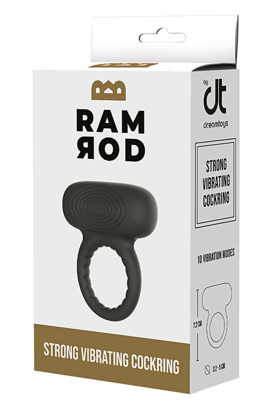 Ерекційне віброкільце Dreamtoys Ramrod силіконове, чорне, 7.2 х 5 см - Изображение 1