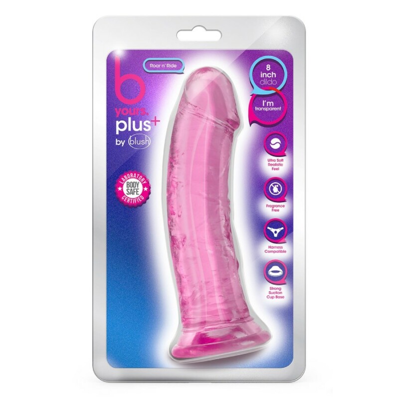 Фалоімітатор реалістичний Blush Roar N Ride на присосці, рожевий, 20.3 х 5 см - Зображення 1