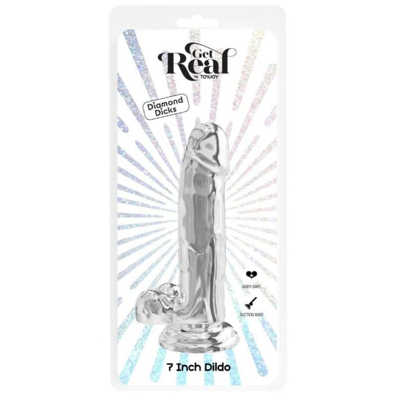 Фалоімітатор реалістичний Toy Joy Clear на присосці, прозорий, 18 х 4.5 см - Изображение 1