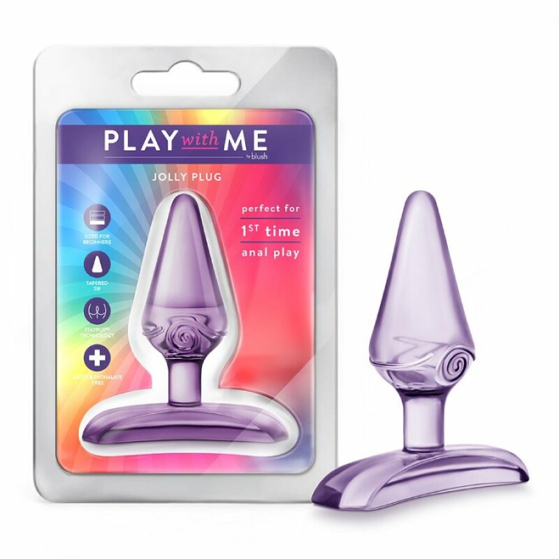 Анальна пробка Blush Jolly фіолетова, 6.9 х 2.5 см - Зображення 1