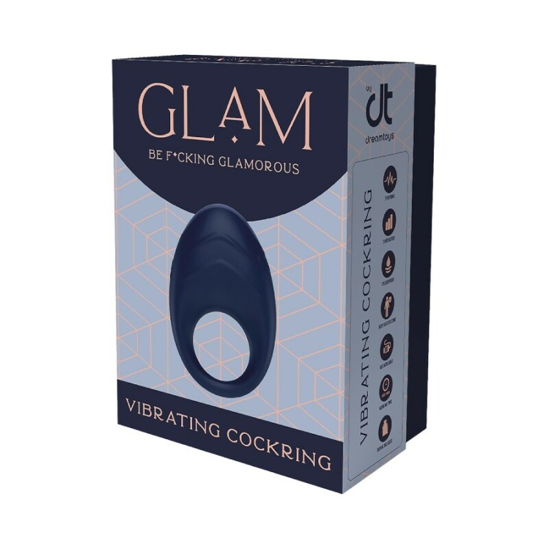 Ерекційне віброкільце Dreamtoys Glam синя, 7 х 2.5 см - Зображення 1