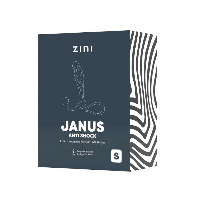 Масажер простати Zini Janus Anti Shock чорний, 10.4 х 2.2 см - Зображення 1