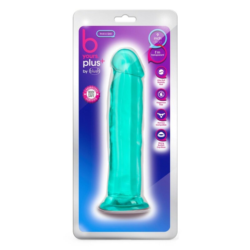 Фалоімітатор реалістичний Blush Thrill N Drill на присосці, зелений, 24.1 х 5 см - Зображення 1