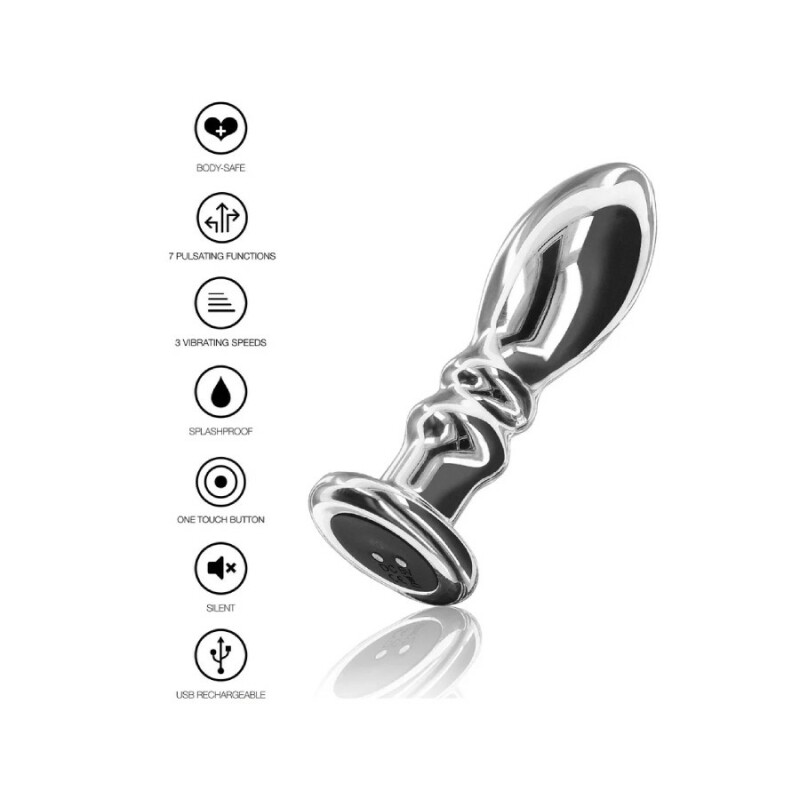 Вібратор анальний Toy Joy The Slider сріблястий, 11.3 х 3.3 см - Изображение 3