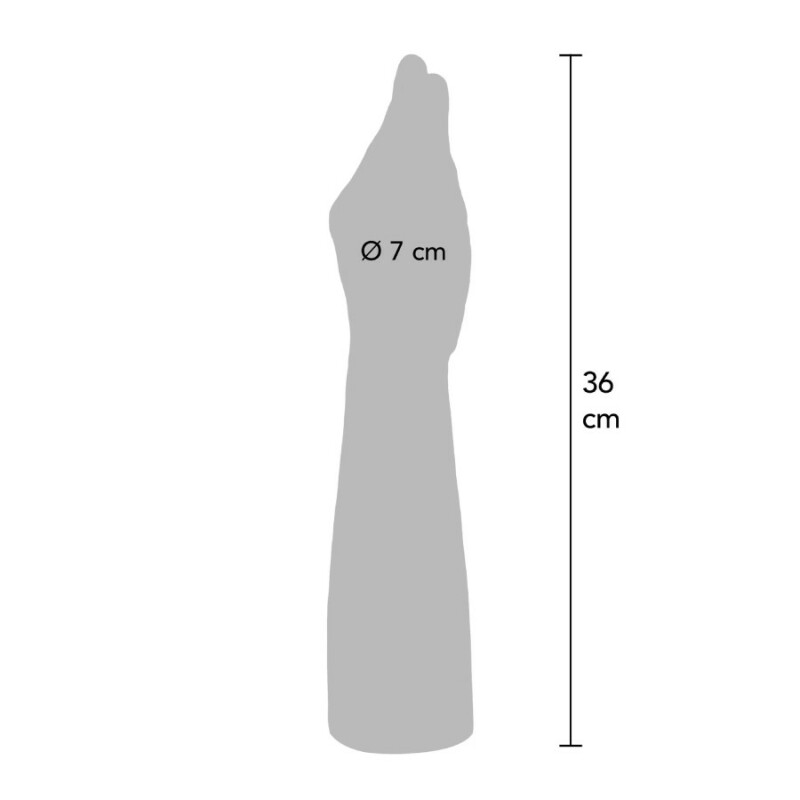Рука для фістингу Toy Joy Extreme The Hand Dong бежева, 36 х 7 см - Зображення 5
