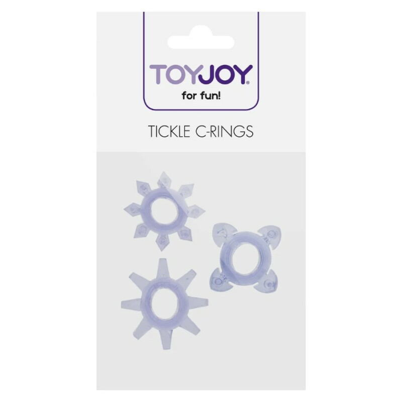 Ерекційні кільця Toy Joy Tickle C-Rings фіолетові, 3 шт - Зображення 1