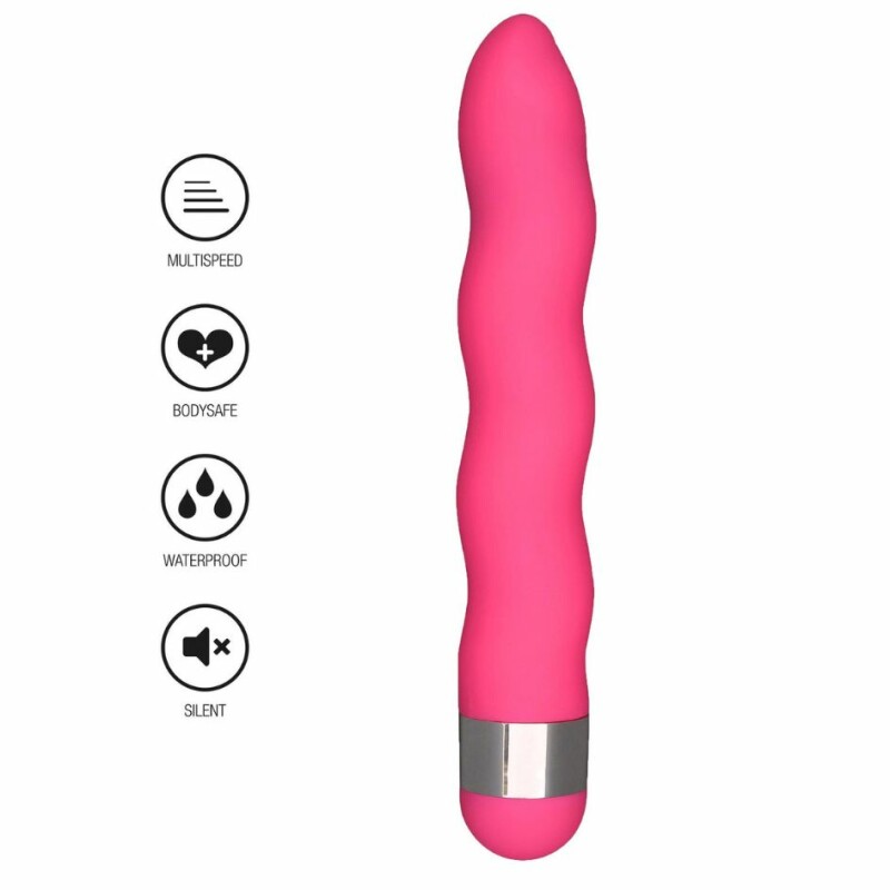 Вібратор багатошвидкісний The Funky Wave Viberette рожевий, 18 см х 2.5 см - Изображение 2