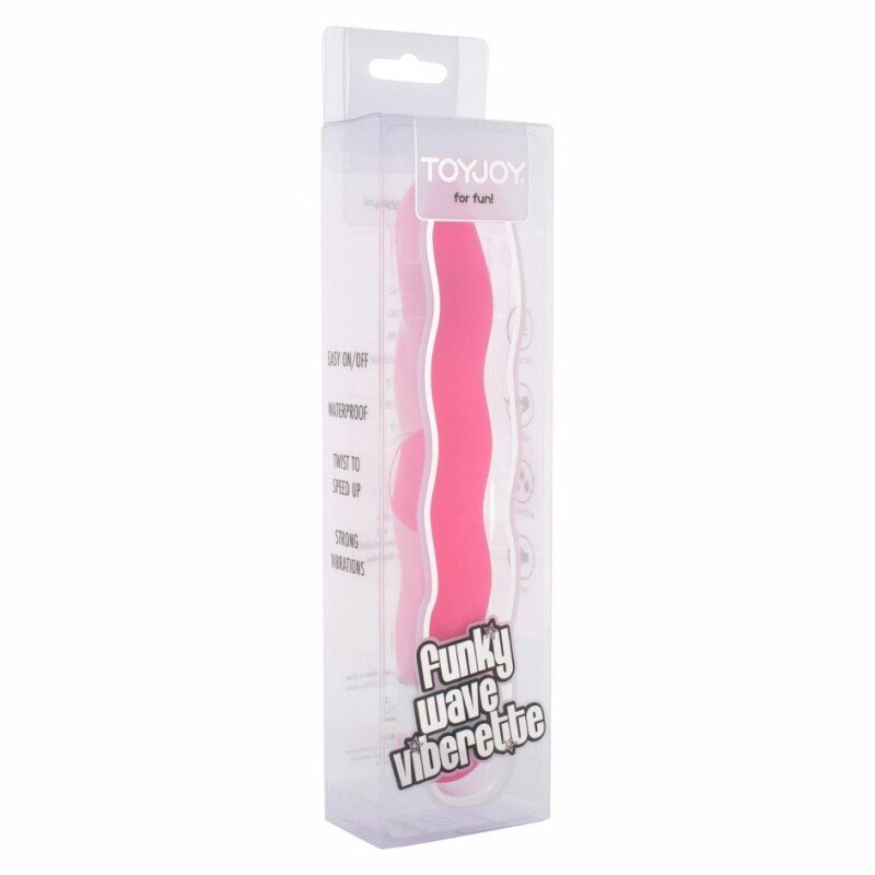 Вібратор багатошвидкісний The Funky Wave Viberette рожевий, 18 см х 2.5 см - Изображение 1