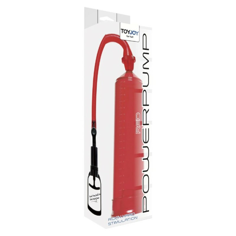 Вакуумна помпа для члена Toy Joy Power Pump механічна, червона, 23 х 5.5 см - Зображення 1