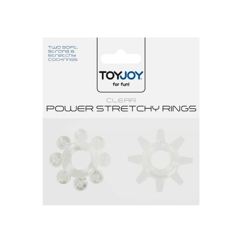 Ерекційні кільця Toy Joy Power Stretchy Rings прозорі, 2 шт - Зображення 1