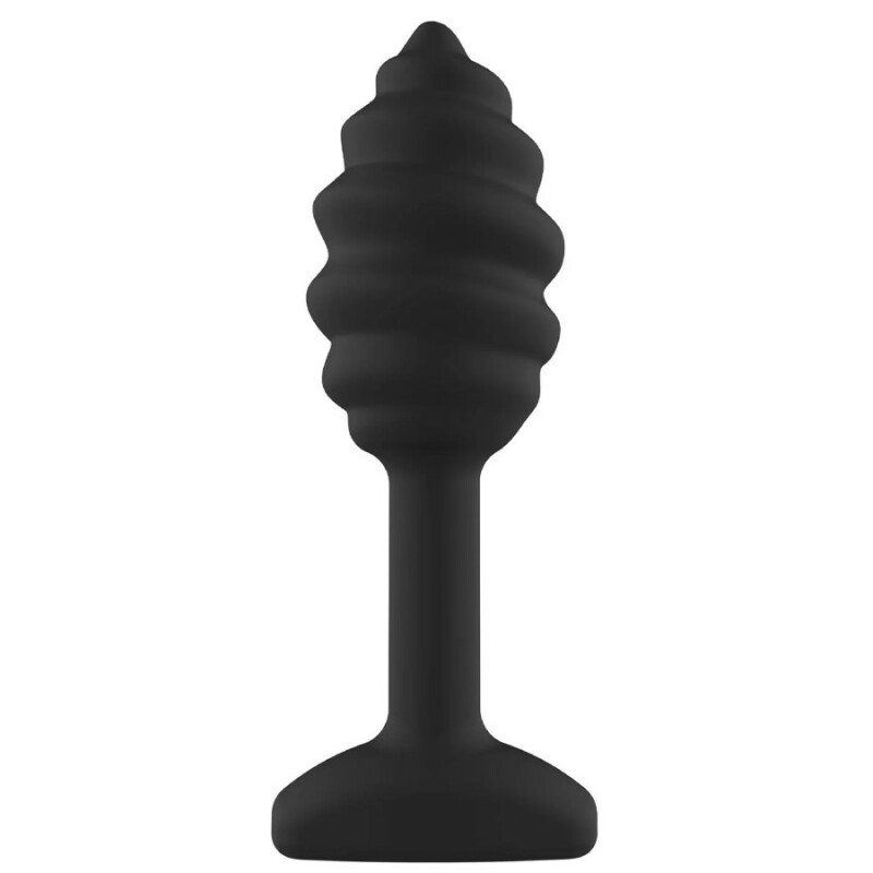 Анальна пробка Toy Joy Swirl чорна, 9.2 х 1.8 см