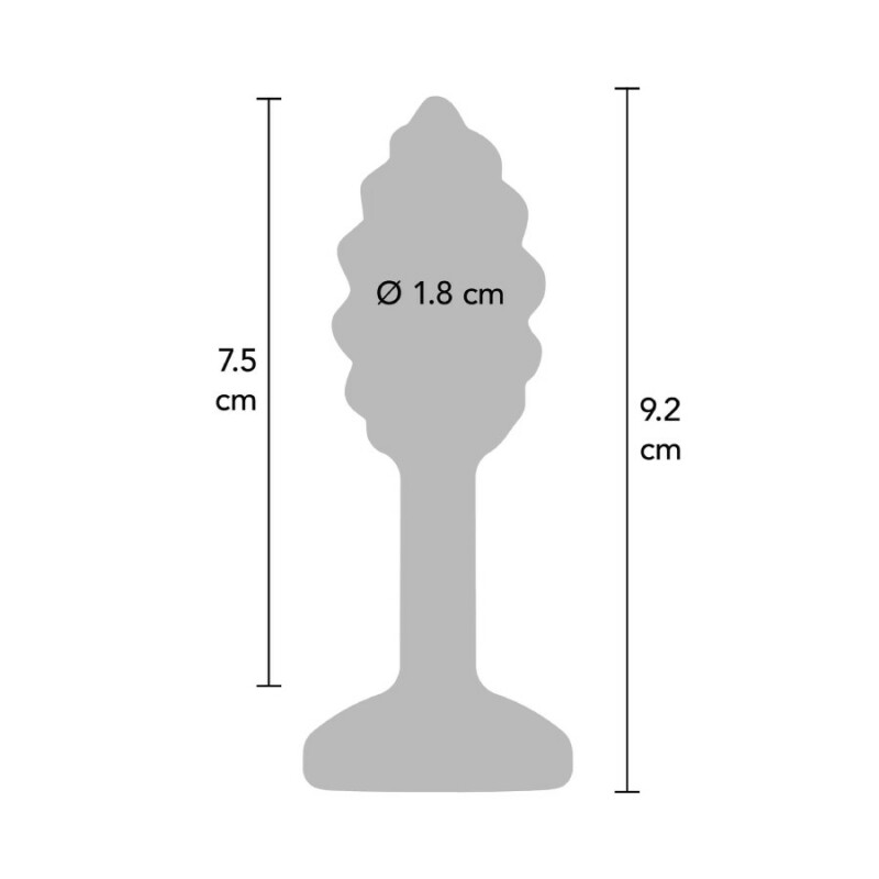 Анальна пробка Toy Joy Swirl чорна, 9.2 х 1.8 см - Зображення 2