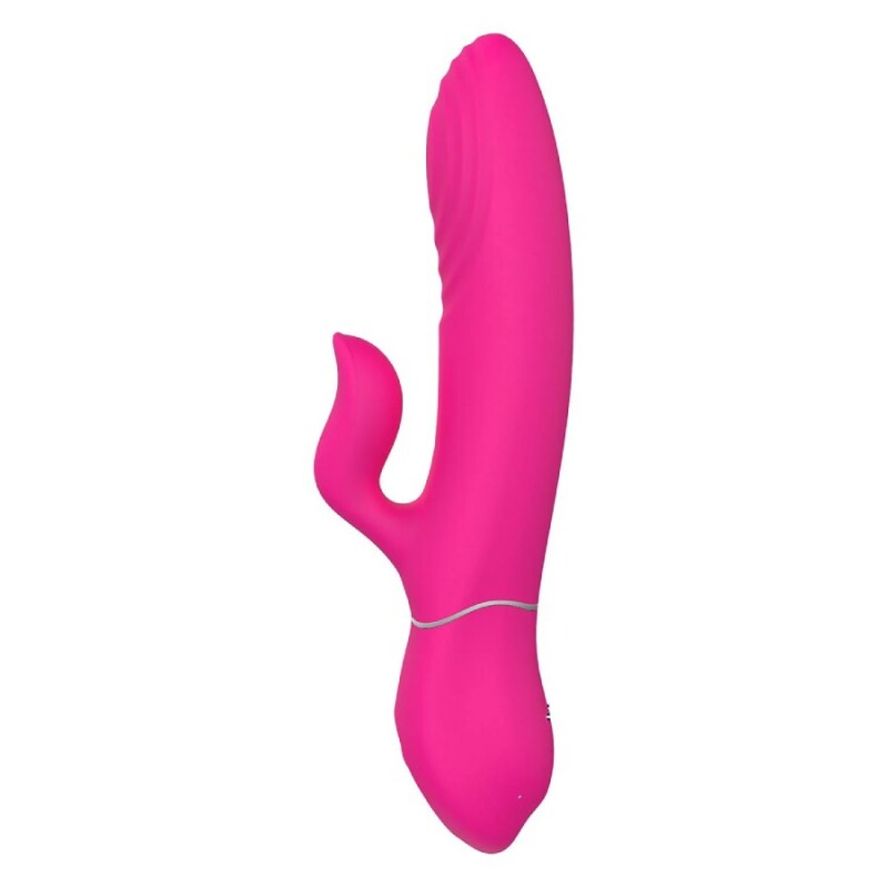 Вібратор-кролик Dreamtoys Duo Thruster для клітора, рожевий, 21 х 3.4 см - Изображение 2