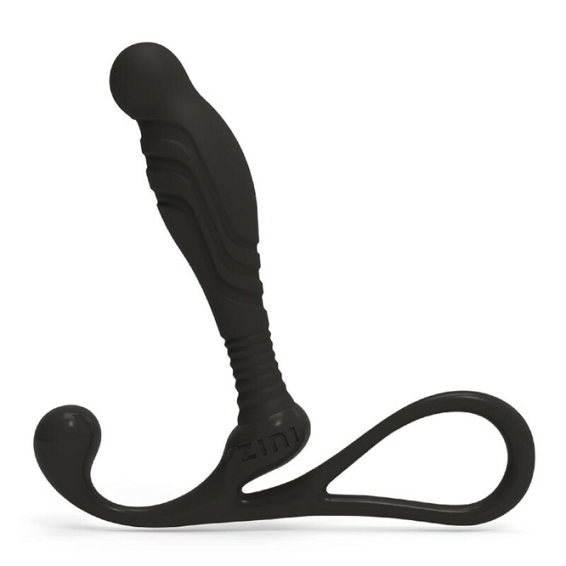 Масажер простати Zini Janus Anti Shock чорний, 10.4 х 2.2 см - Зображення 2