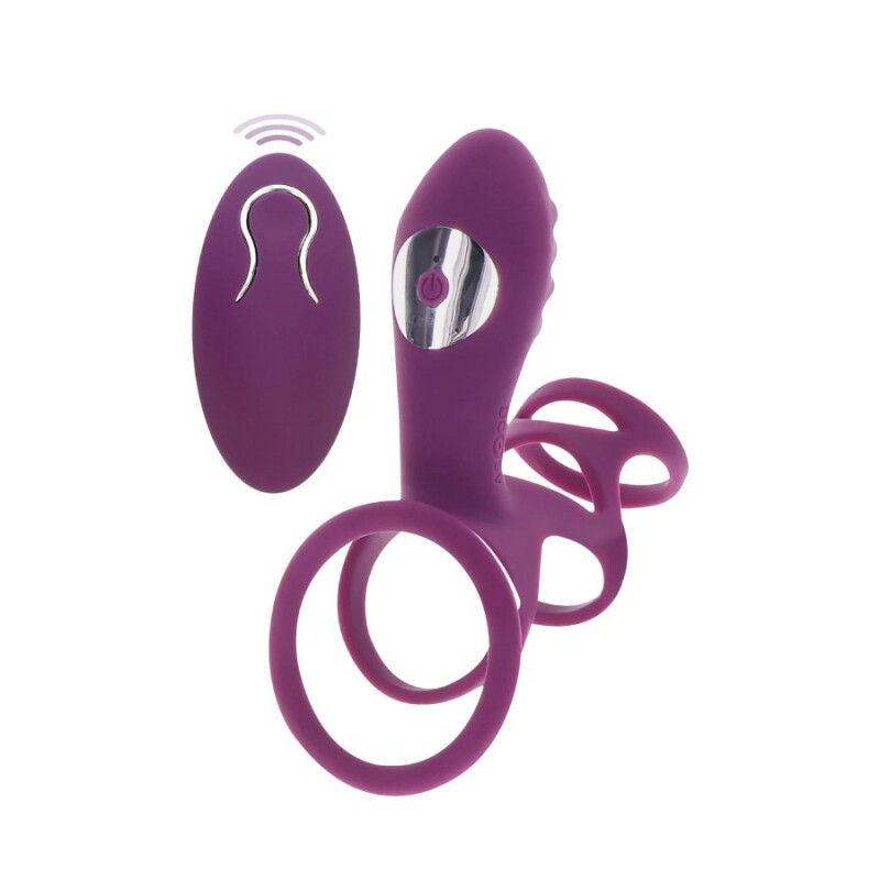 Вібронасадка на пеніс Toy Joy Halo зі стимуляцією клітора, фіолетова, 6.2 х 5 см - Изображение 2