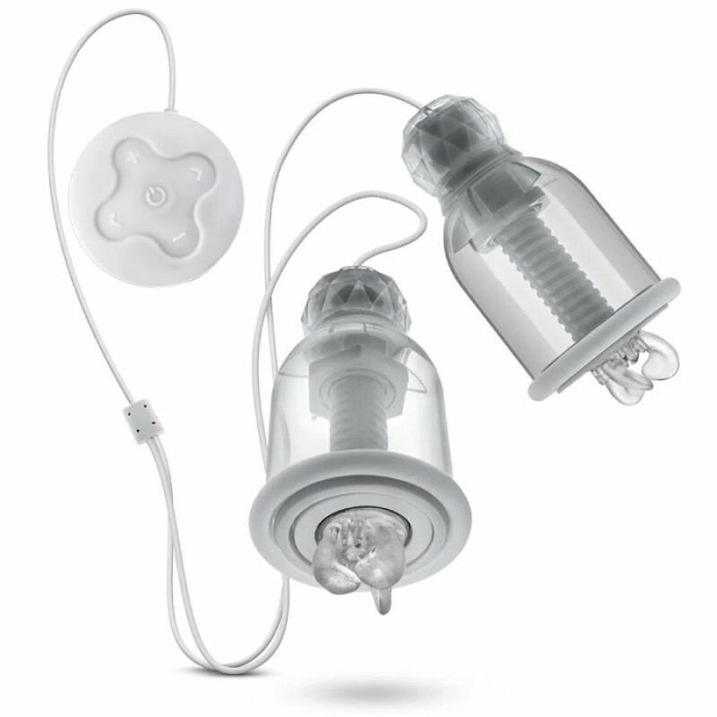 Вакуумні помпи для сосків Blush Temptasia Titilator з масажерами, прозорі, 11 х 6.6 см - Зображення 2