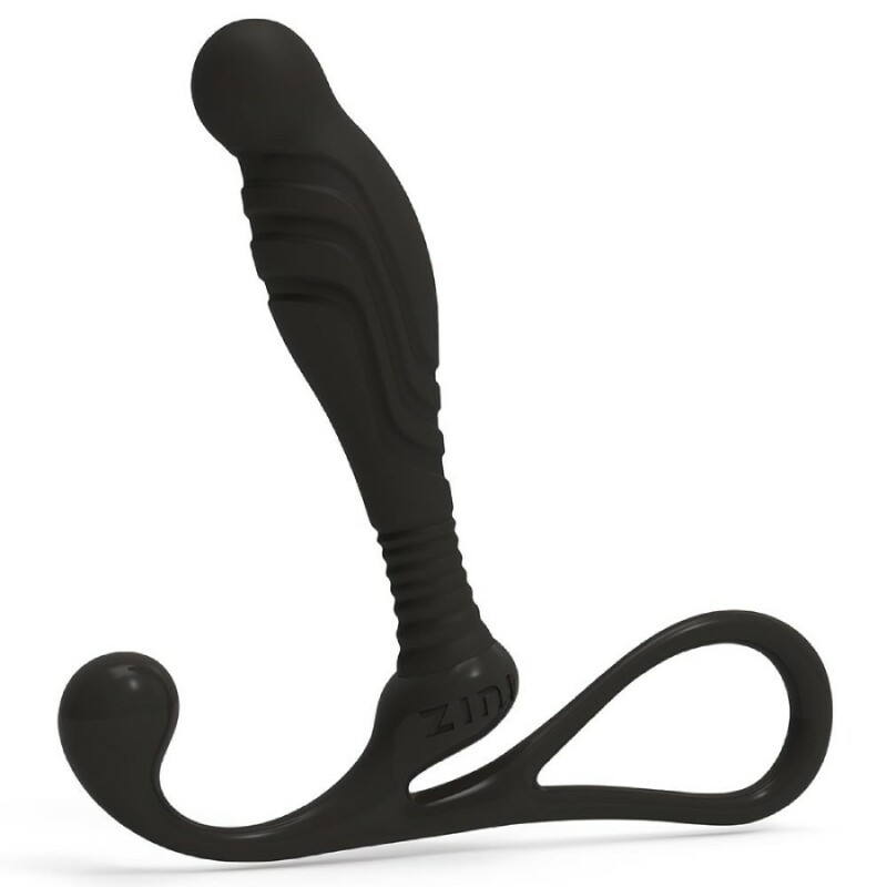 Масажер простати Zini Janus Anti Shock чорний, 10.4 х 2.2 см - Зображення 3