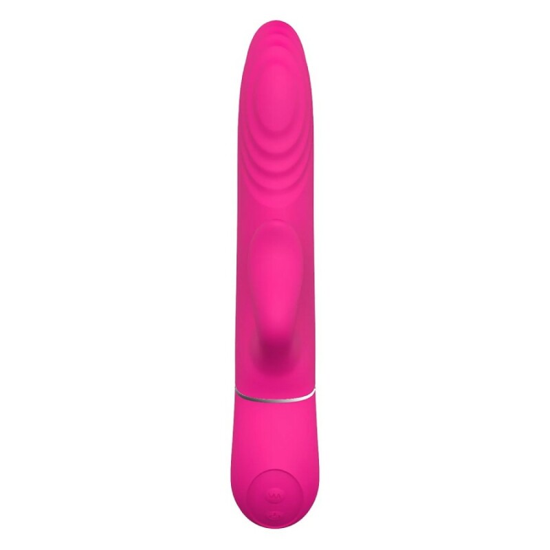 Вібратор-кролик Dreamtoys Duo Thruster для клітора, рожевий, 21 х 3.4 см - Изображение 4