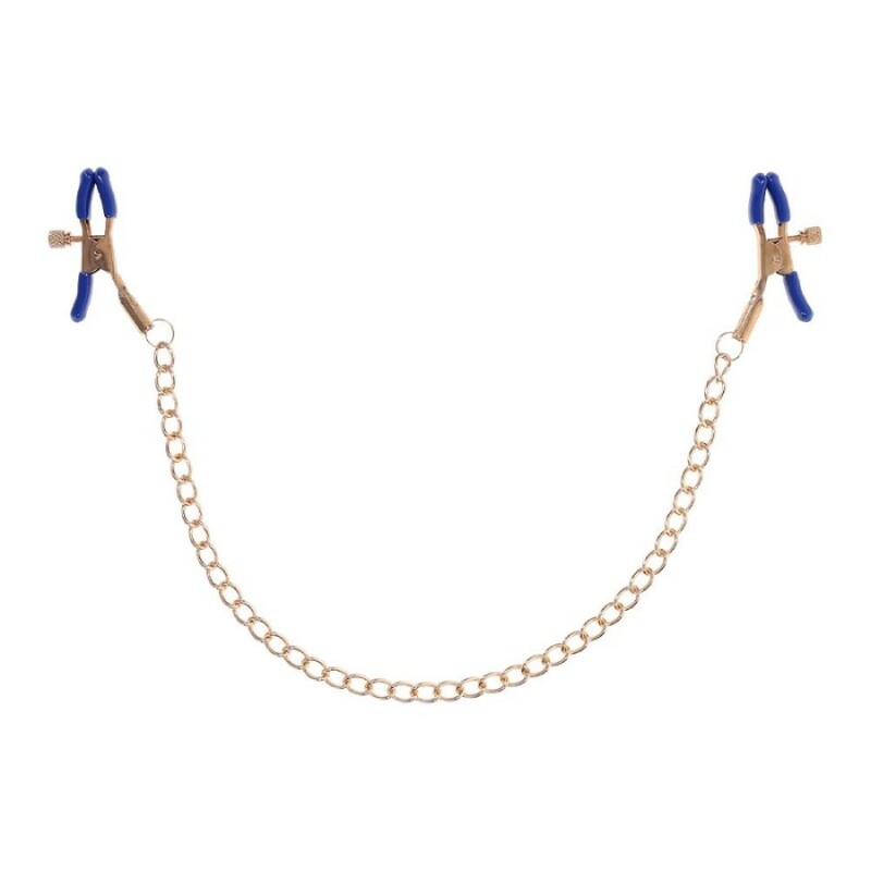 Затискачі для сосків Sex &amp; Mischief Cougar Chained з ланцюжком, золоті, 33 см - Изображение 4