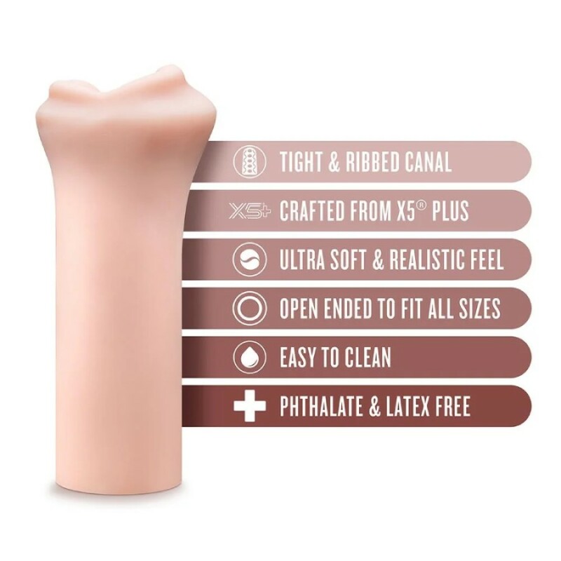 Мастурбатор-рот Blush Candi бежевий, 13.3 х 5 см - Зображення 5
