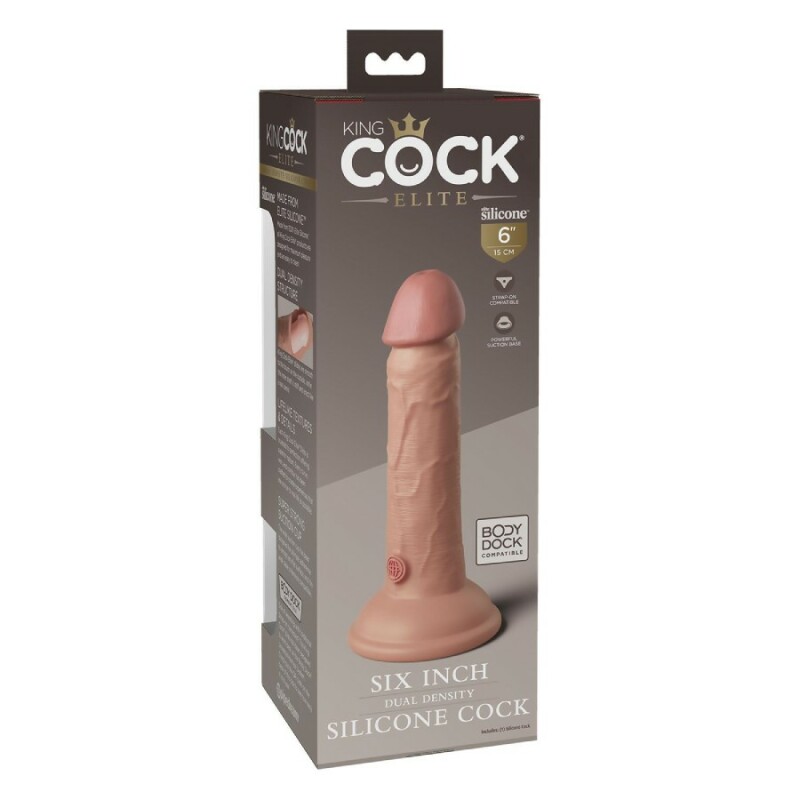 Фалоімітатор реалістичний Pipedream King Cock Elite на присосці, бежевий, 17 х 3.8 см - Зображення 5