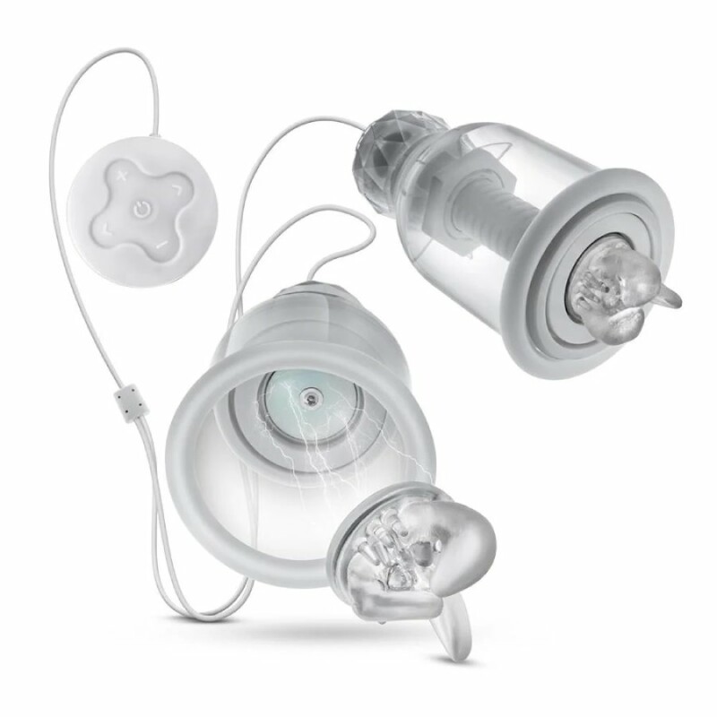 Вакуумні помпи для сосків Blush Temptasia Titilator з масажерами, прозорі, 11 х 6.6 см - Зображення 5