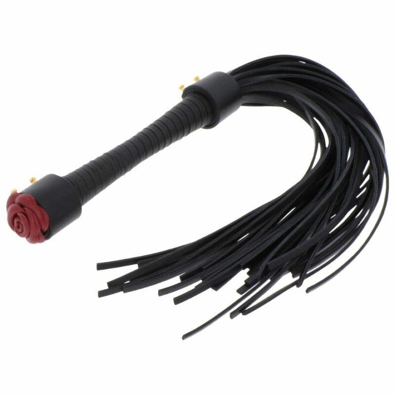 Флогер з трояндою на ручці Taboom Wild Roses Whip чорний - Изображение 5