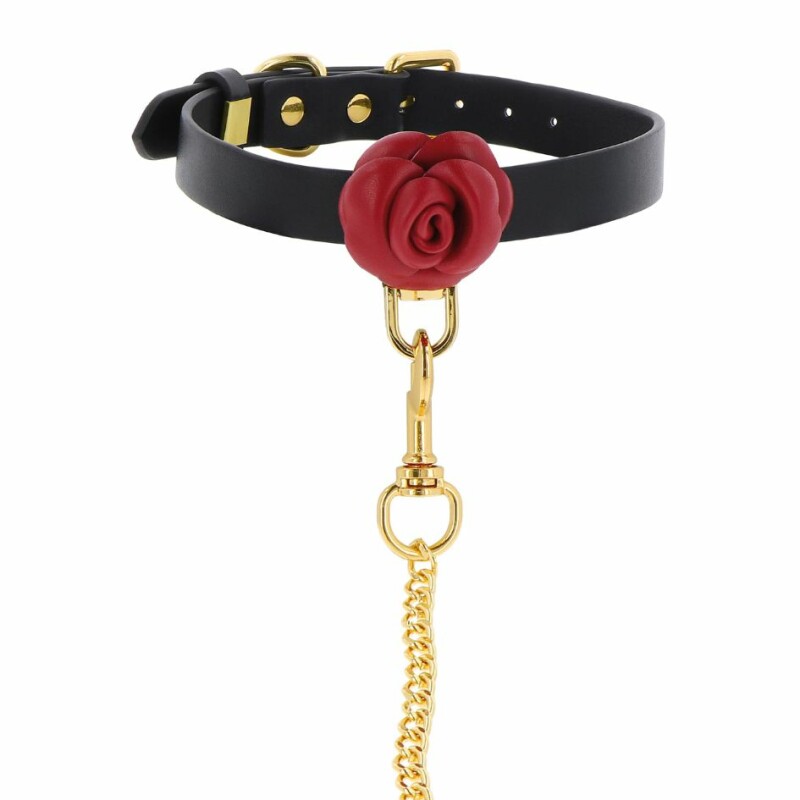 Нашийник з повідком Taboom Wild Roses Collar and Leash з трояндами, чорний - Зображення 5