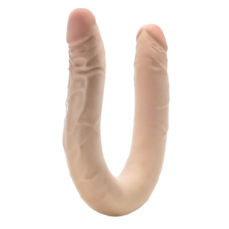 Фалоімітатор подвійний Blush Posable бежевий, 41.9 х 3.8 см