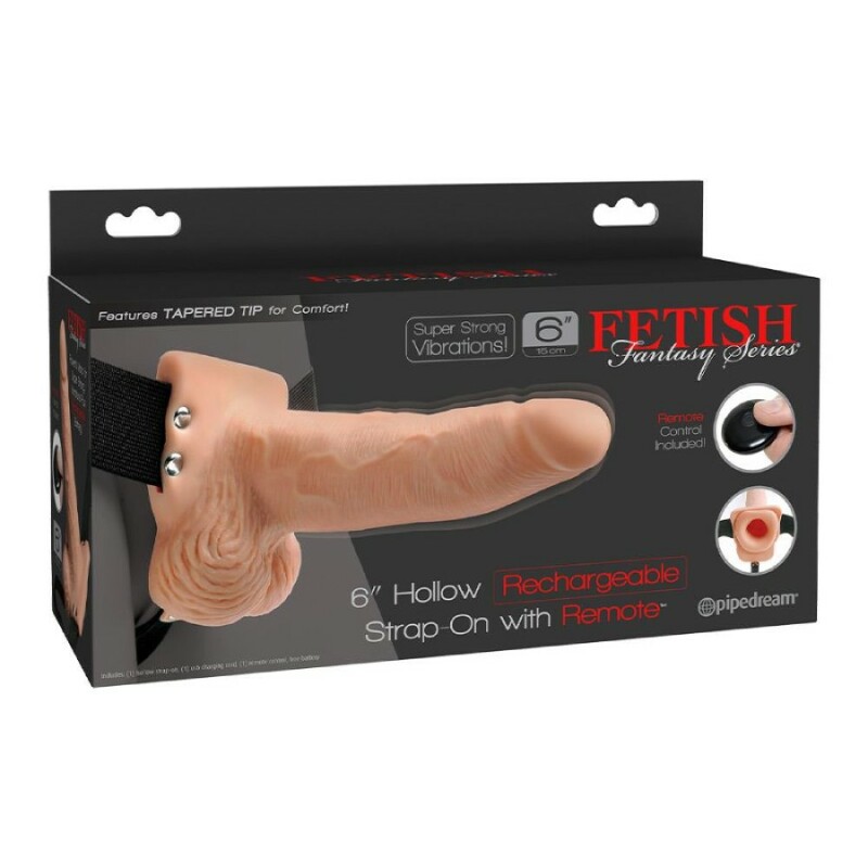 Фалопротез з вібрацією Pipedream Fetish Fantasy з дистанційним керуванням, бежевий, 17.8 х 4.2 см