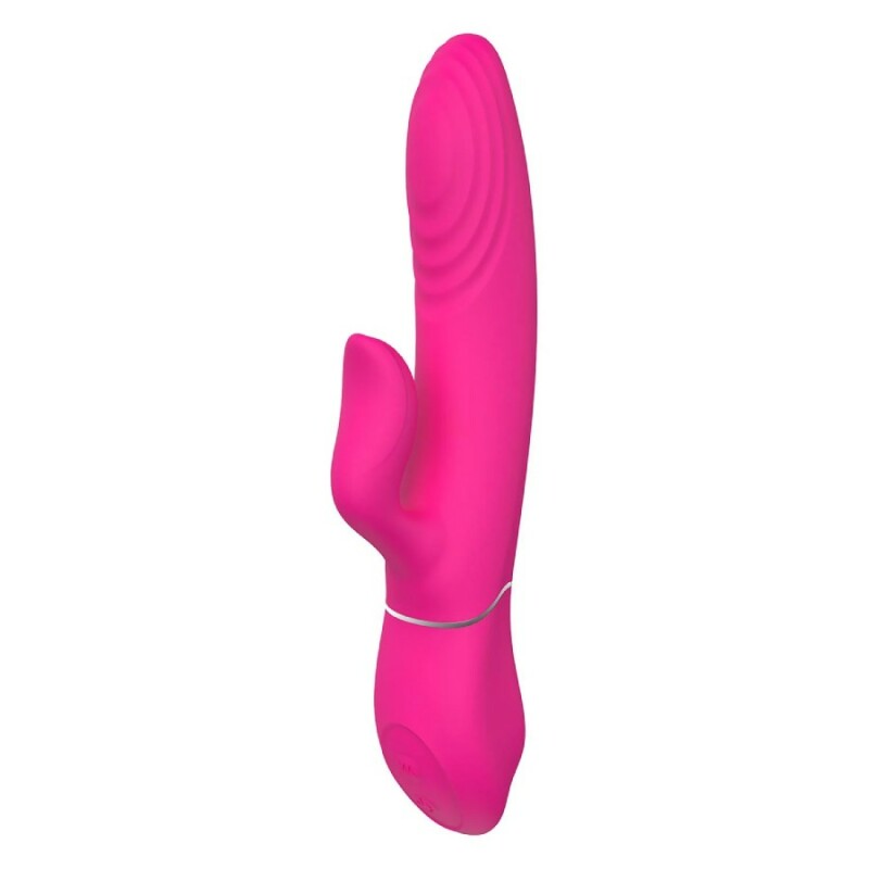 Вібратор-кролик Dreamtoys Duo Thruster для клітора, рожевий, 21 х 3.4 см