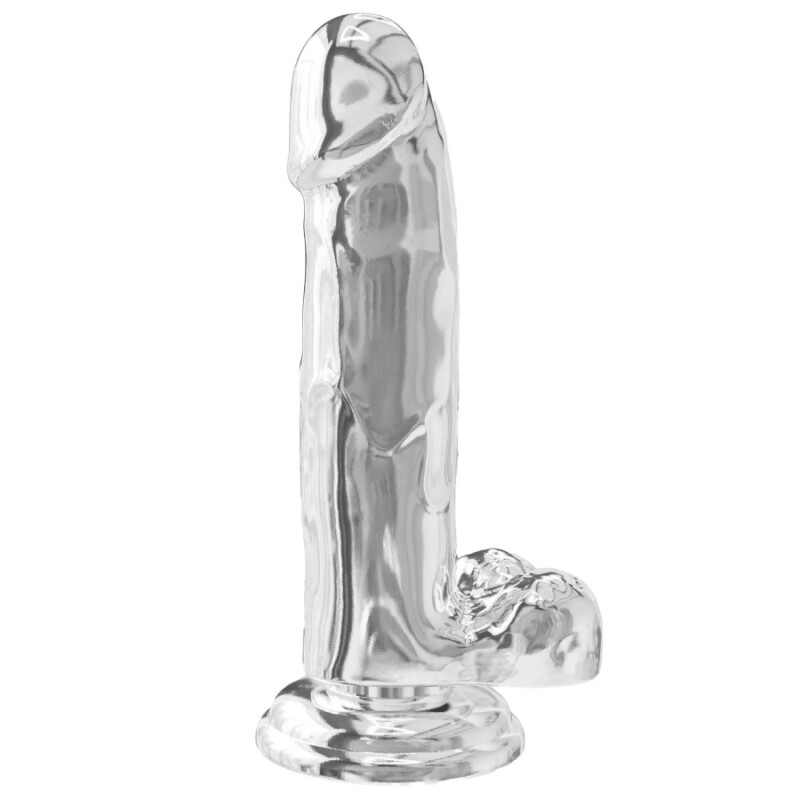 Фалоімітатор реалістичний Toy Joy Clear на присосці, прозорий, 18 х 4.5 см